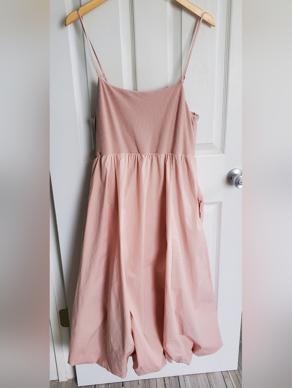Maeve Anthropologie Blush Pink Balloon Bubble Skirt Maxi Dress XL Balletcore